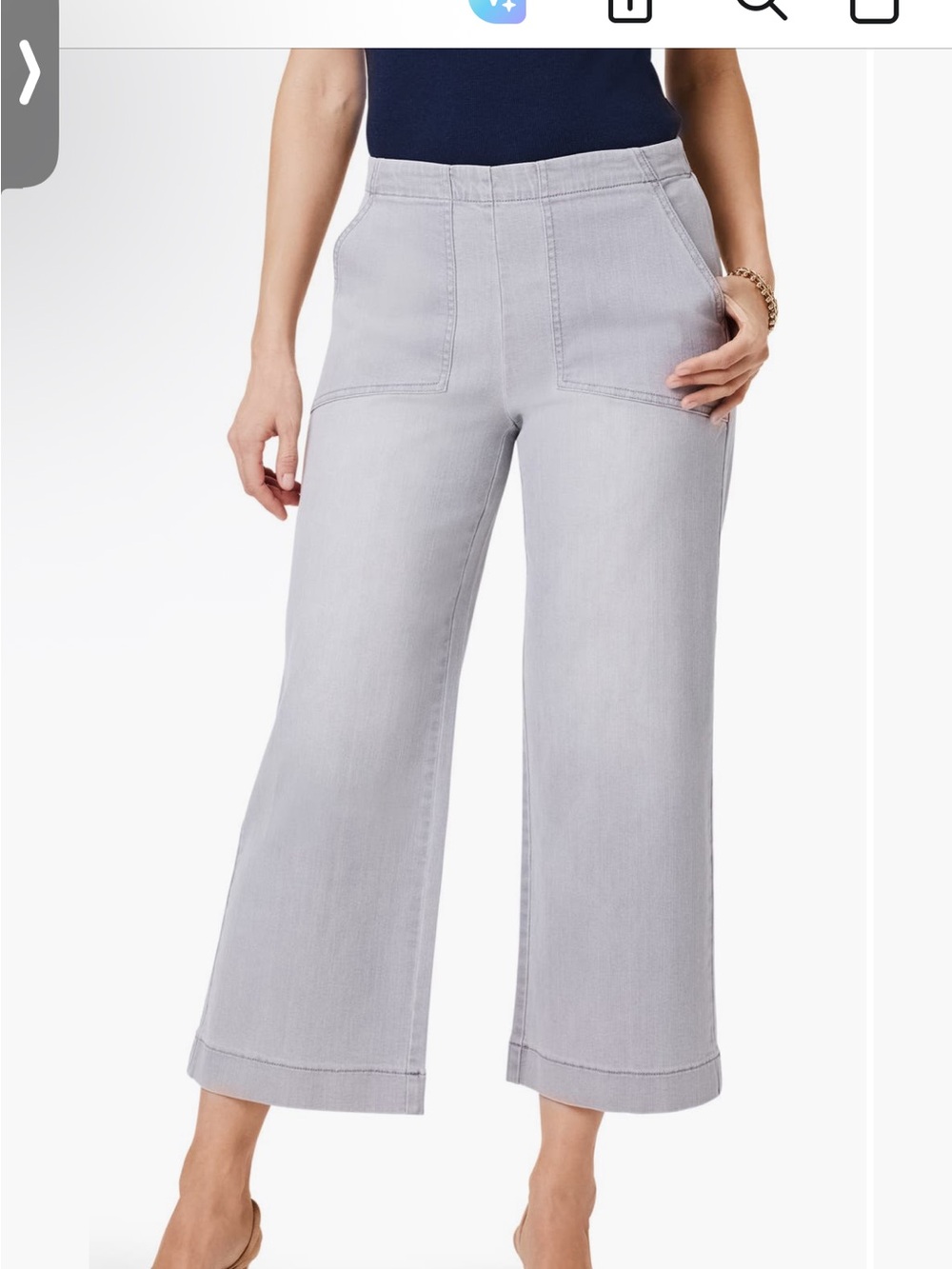 NIC+ZOE All Day Wide Leg Crop Jeans